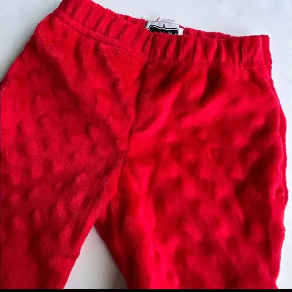 Mud Pie Red Minky Bell Bottom Leggings Set for Girls 2T/3T